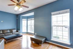 Large windows in living room.