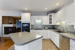 The kitchen, with a peek at the dining room.